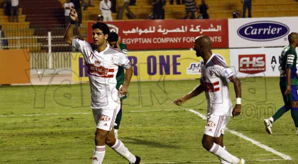 جانب من لقاء الزمالك والمقاصة بالدور الاول