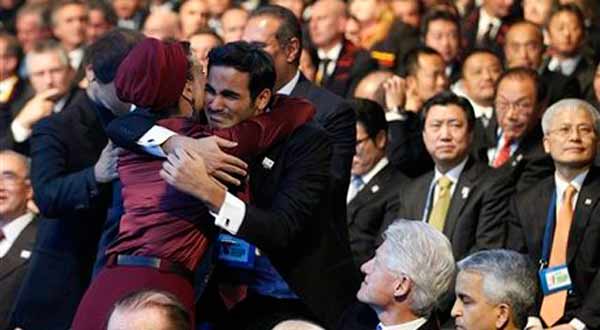 صورة ارشيفية لحظة فوز قطر بتنظيم كأس العالم 2022
