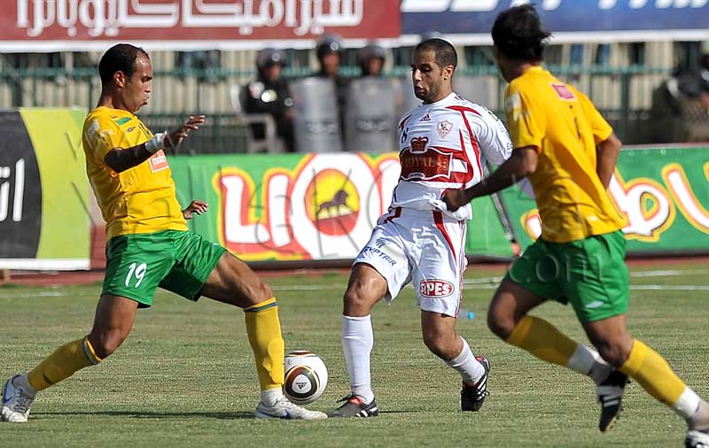 لقطة ارشيفية من مباراة سابقة بين الجونة والزمالك