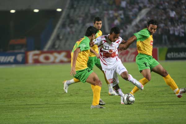 لقطة سابقة لمباراة الزمالك والجونة
