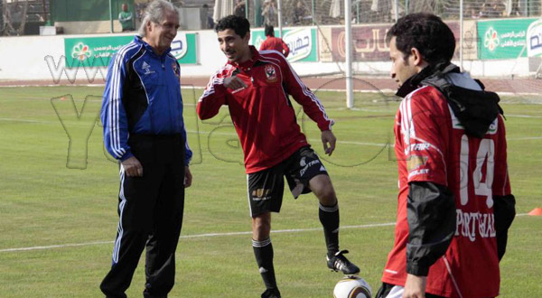 بركات ومعوض مع مانويل جوزيه في المران - صورة ارشيفية