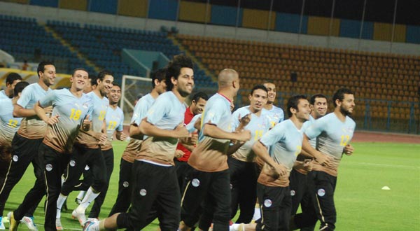 صورة أرشيفية من تدريبات المنتخب المصري