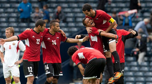 تريكة يحتفل بهدفه في بيلاروسيا